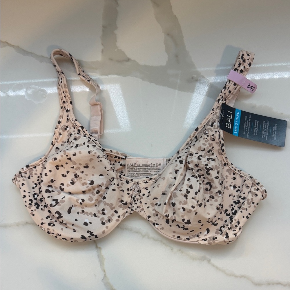 Bali Light Pink Speckled Underwire Bra